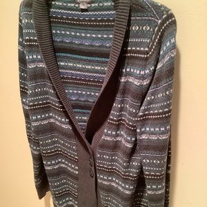 Beautiful semi shawl collar three button cardigan